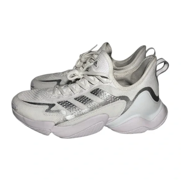 NWOT Adidas Impact FLX Mahomes Football Training Shoes White silver and pink - Picture 8 of 8